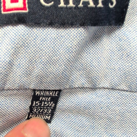 Chemise CHAPS bleu uni taille M #74e