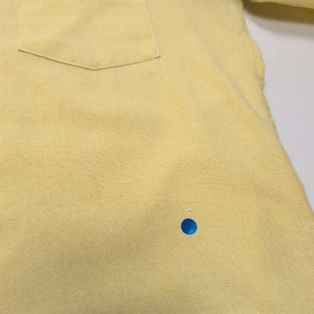 Chemise Lancer M Jaune Never Needs Ironing Button Down Vintage