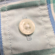 Nautica chemise manches courtes bleu vert à carreaux logo brodé taille L