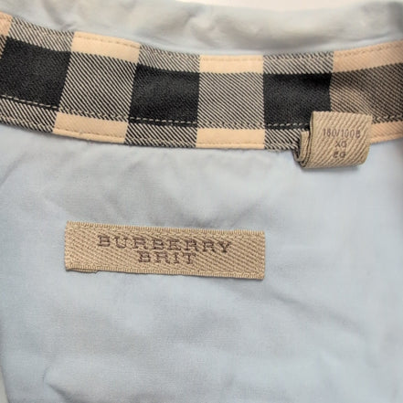 Chemise Burberry Brit Vintage Taille XL Bleu Clair Coton Logo Brodé