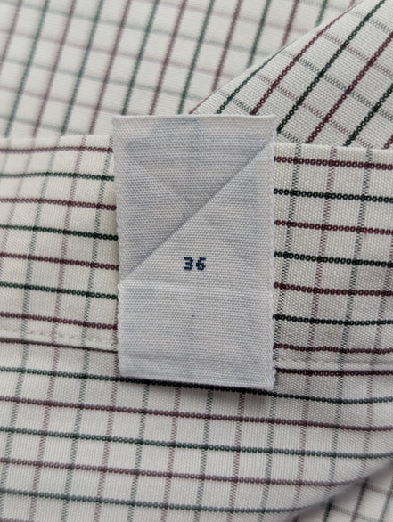 Chemise Polo Ralph Lauren Shirt Golf XL Tilden Plaid Crème Vert Button Down