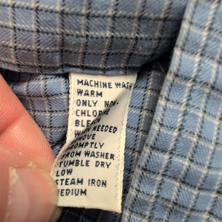 Chemise Ralph Lauren Blake S Bleu Microcarreaux Manches Courtes
