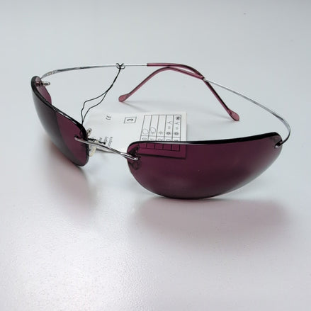 Lunettes de soleil ovales bordeaux Y2K branche fine métal gris 🍷