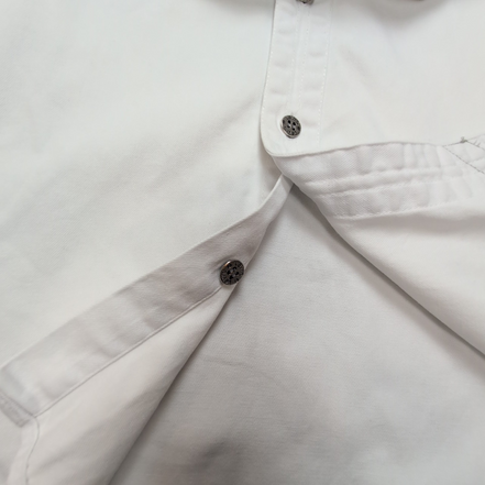 Chemise LEVI'S Homme XL Blanche en Jean Manches Longues Poches