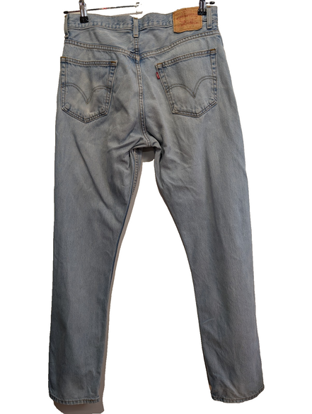 Jean Levi's 505 Regular Fit Vintage Homme W34 L34 Bleu Clair Denim Long