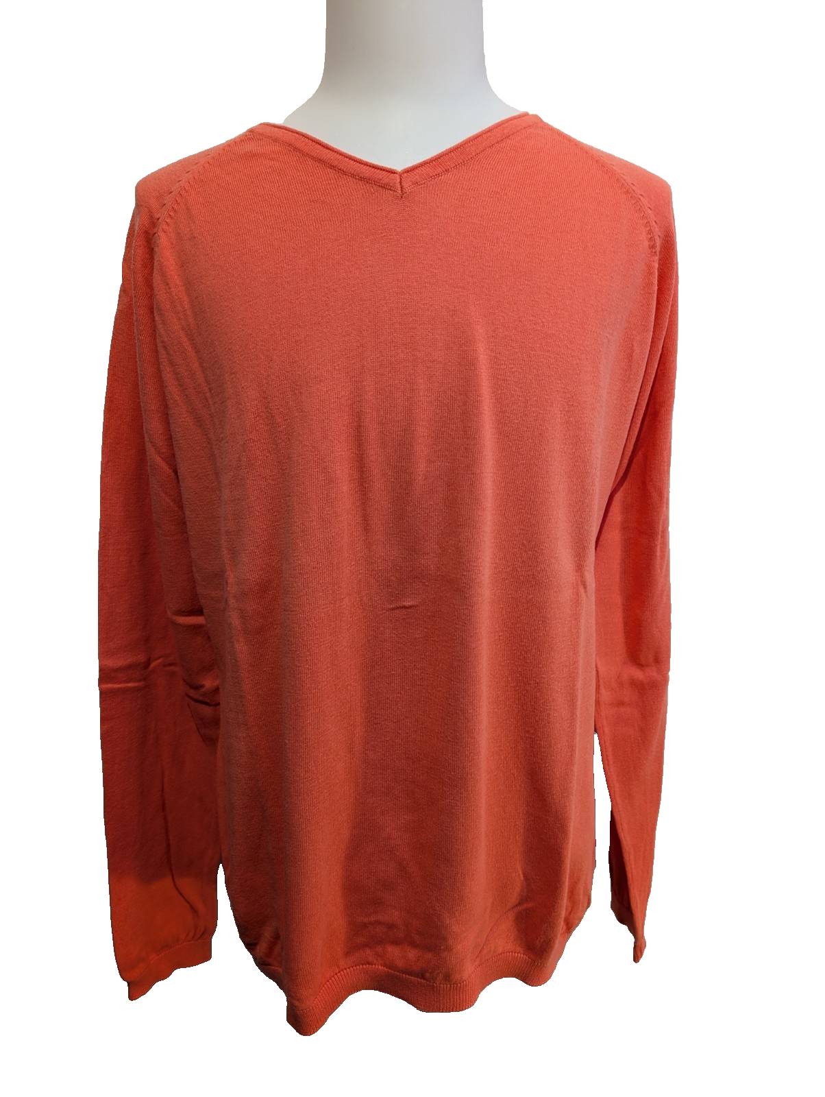 Pull Fin 100% Coton IN EXTENSO Orange - Col V - Taille XL - État Neuf