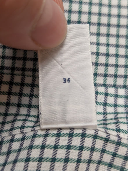 Chemise Ralph Lauren vert petits carreaux manches longues taille XL #2813