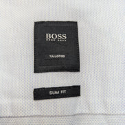 Chemise HUGO BOSS Slim Fit 100% Coton Piqué Bleu Clair Taille 42 L/XL