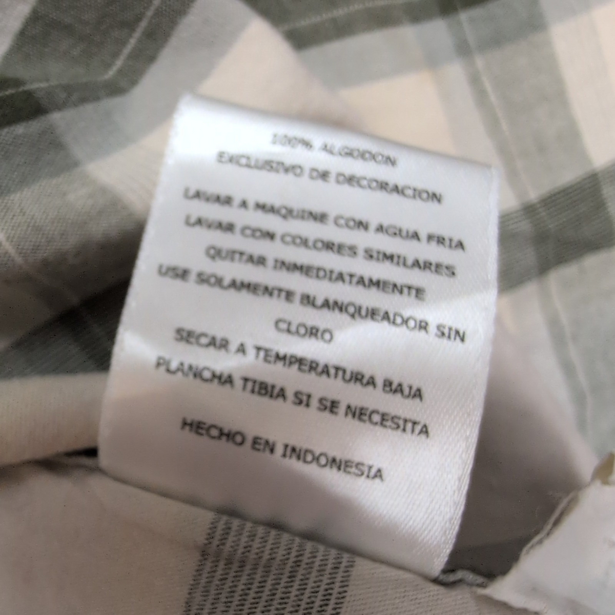 Chemise Levi’s Western S blanc cassé carreaux coton manches longues