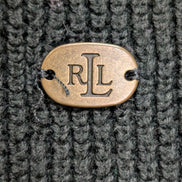 Pull Ralph Lauren (Lauren) Femme L Col Roulé Large Cordon Noir Plaque Logo 🏷️
