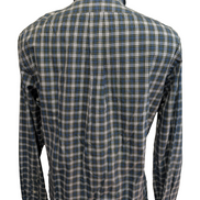 CHEMISE Ralph Lauren Homme L/XL CLASSIC FIT Bleu Vert Carreaux Logo Bleu