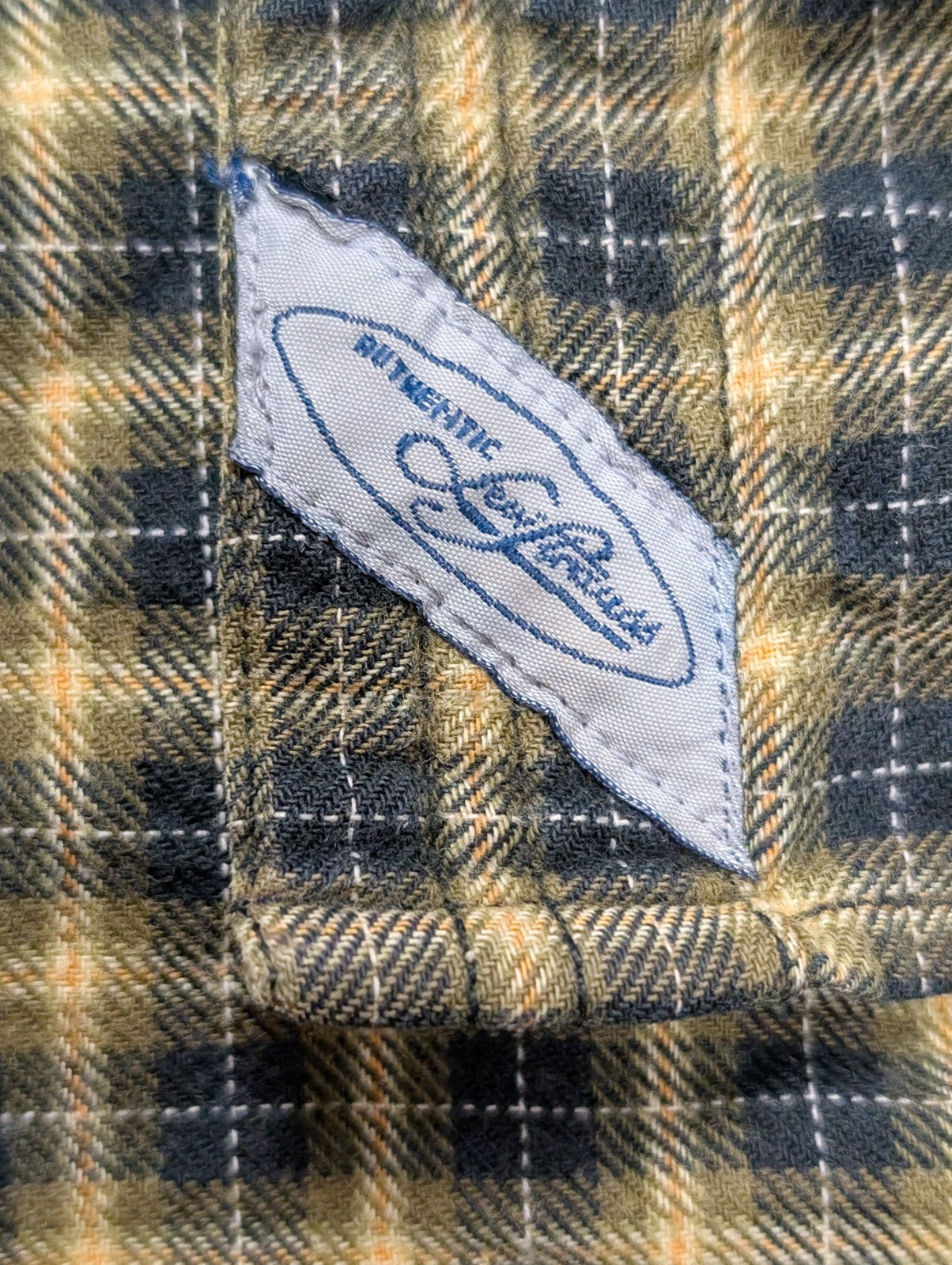 Chemise LEVI'S Flanelle à Carreaux Jaune et Noir Manches Longues - Taille L