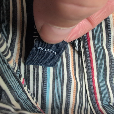 Chemise Nautica M multicolore à rayures coton manches courtes