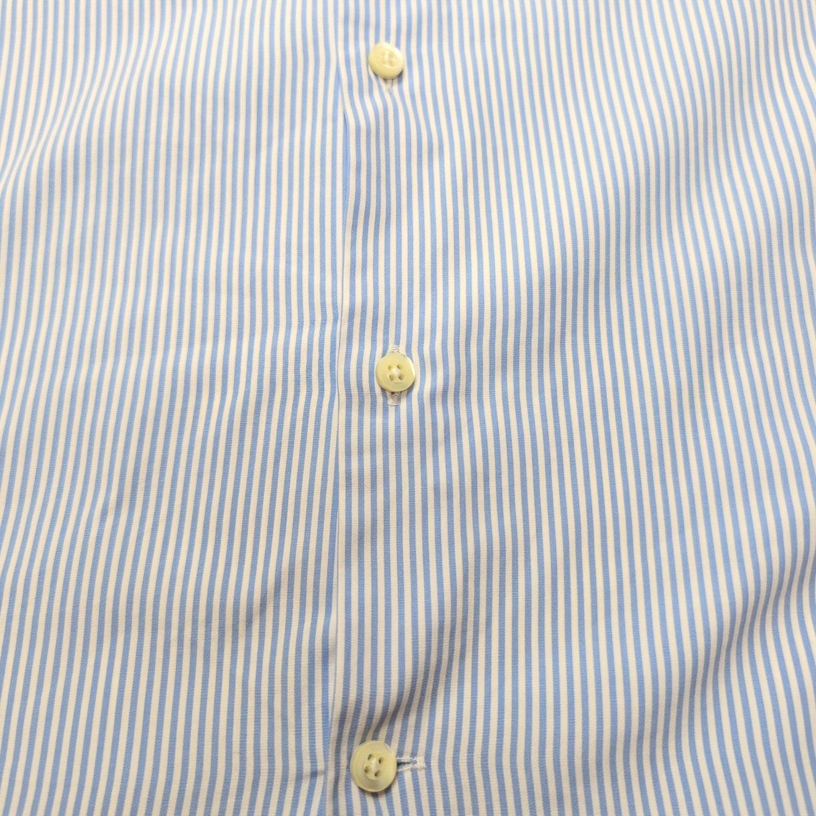 Chemise Massimo Dutti Easy Iron bleu rayures manches longues M L