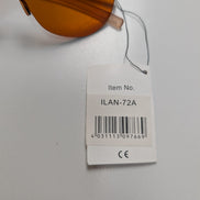 Lunettes de soleil style Ovale Ambre Monture Métal Y2K