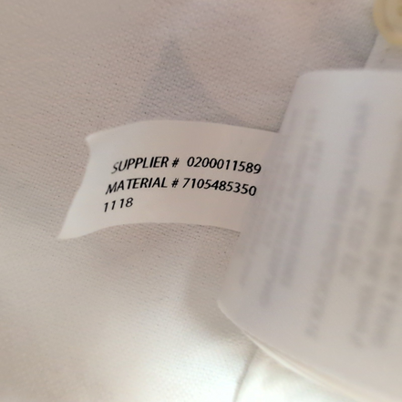 Chemise Ralph Lauren M Blanc Uni Logo Marron Coton manches longues