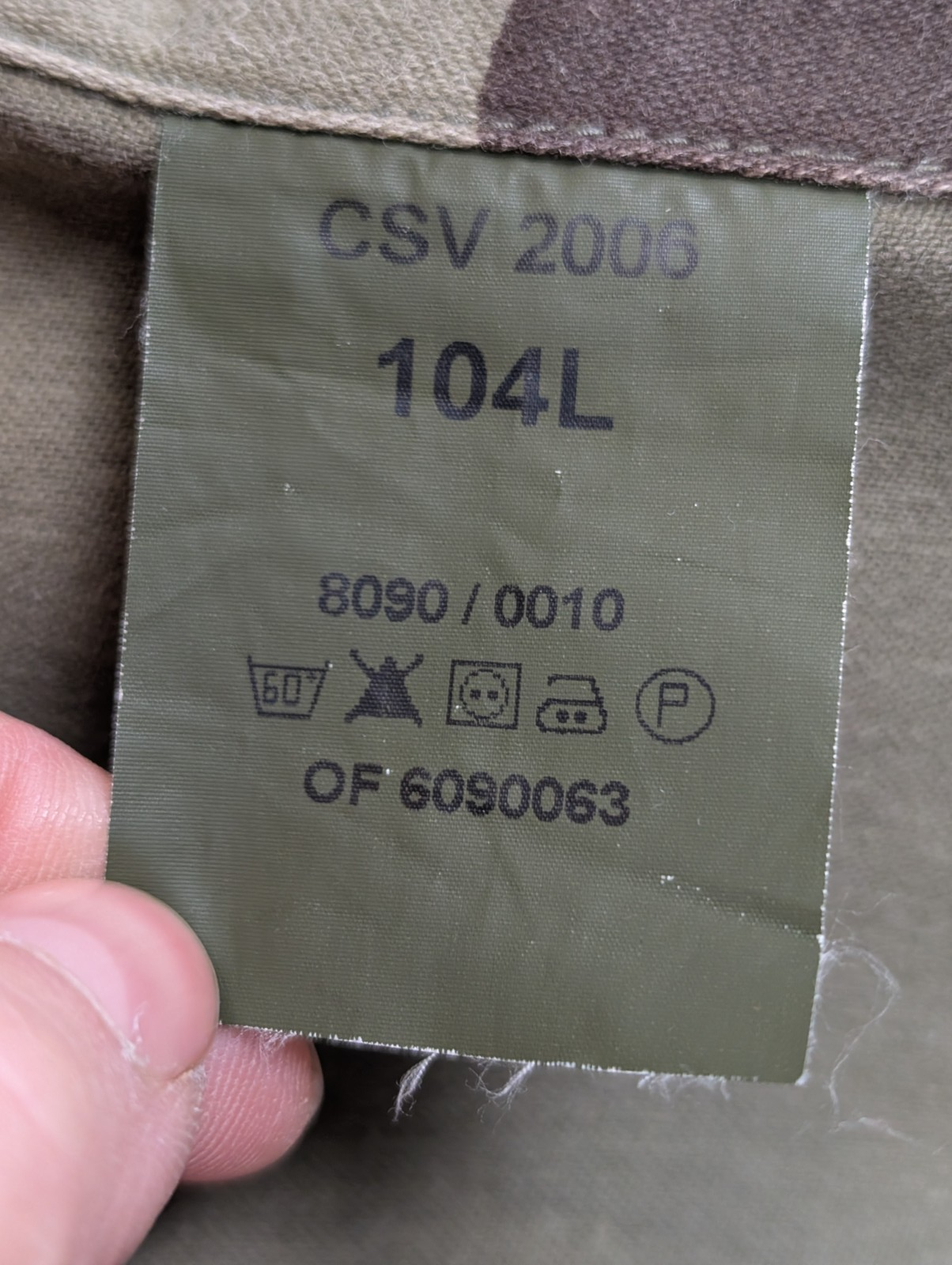 Veste Militaire Combat CCE Armée Française CSV Manches Longues - Taille L