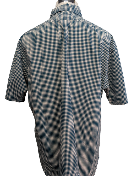 Chemise Polo Ralph Lauren Shirt L Classic Fit Vichy Vert Manches Courtes Button 