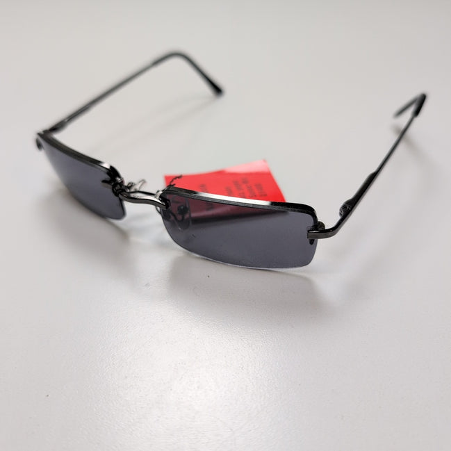 Lunettes de soleil Y2K Natur Optik Germany Métal Noir Brillant Branches fines