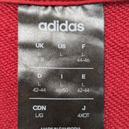 Sweat ADIDAS Homme L Bordeaux Col Rond Logo Sport Excellent État Rare