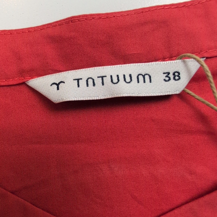 Robe TATUUM Lanola T38 Rouge Pâle Coton Manches Longues Neuve Étiquette