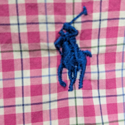 Chemise Ralph Lauren à Petits Carreaux Rose et Blanc Manches Longues Taille M