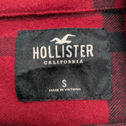 HOLLISTER Flanelle Épaisse Rouge Noir S Logo Brodé EE Boutons Gravés | 329S