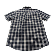 Chemise CHAPS à carreaux bleu marine manches courtes taille L #127e