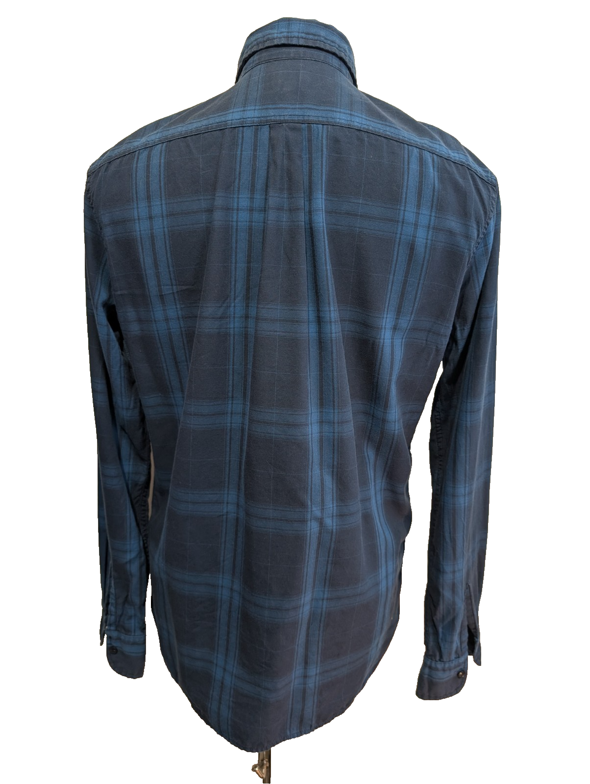 Chemise Levi's à Carreaux Bleu et Bleu Marine Manches Longues Taille M