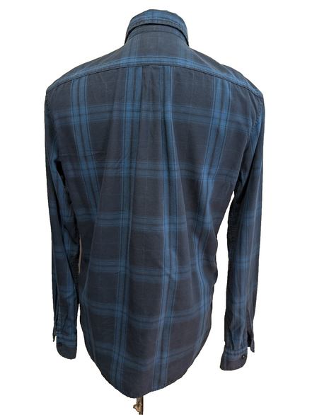 Chemise Levi's à Carreaux Bleu et Bleu Marine Manches Longues Taille M