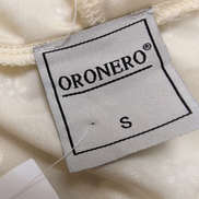 Peignoir ORONERO S Capuche Velours Loungewear Écru Floral Neuf Étiquette