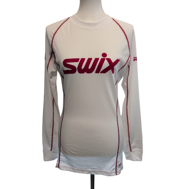 T-shirt Running Femme SWIX Race X Taille L Blanc Rouge Technique Neuf