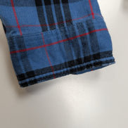 Chemise L.L. BEAN Flanelle Vintage Carreaux Bleu Noir Manches Longues Taille XL