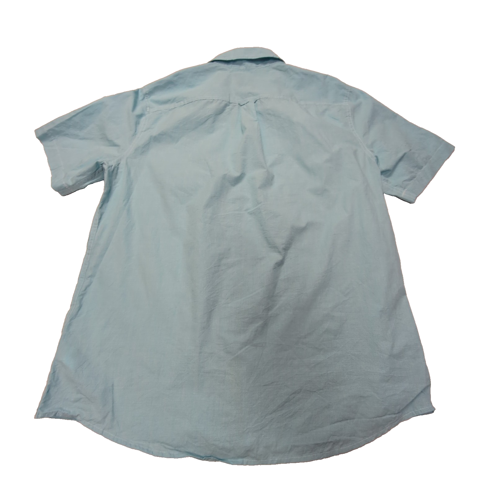Chemise CHAPS bleu turquoise uni manches courtes taille L homme logo brodé