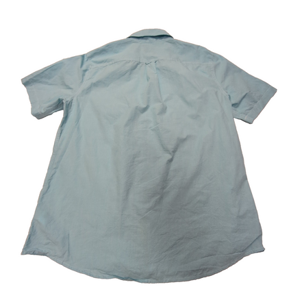 Chemise CHAPS bleu turquoise uni manches courtes taille L homme logo brodé