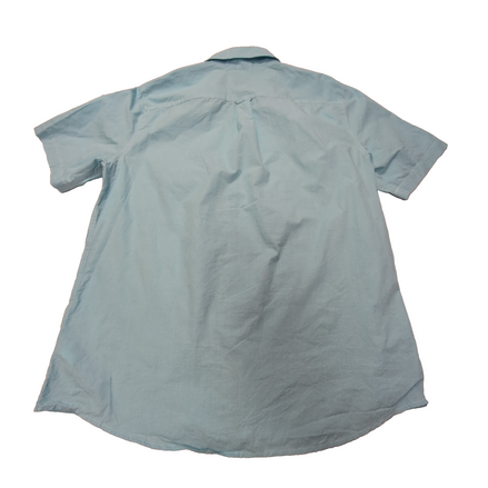 Chemise CHAPS bleu turquoise uni manches courtes taille L homme logo brodé