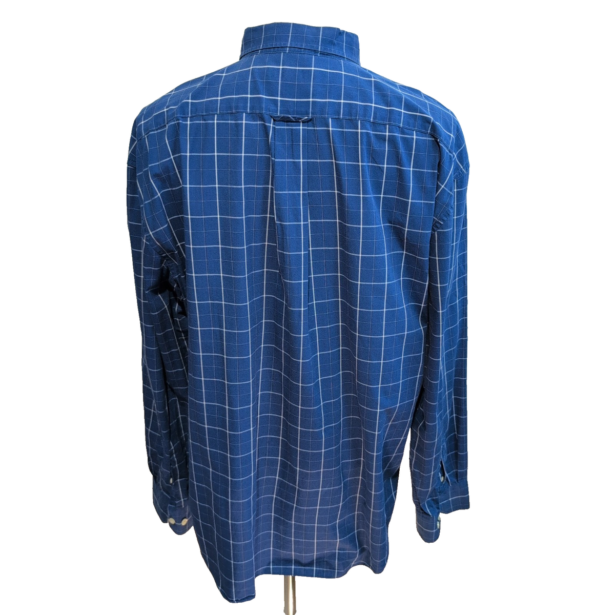 Nautica chemise bleu carreaux blancs logo brodé taille XXL 100% coton