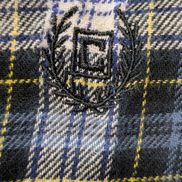 🐻 CHEMISE FLANELLE CHAPS L (G) CARREAUX BLEU JAUNE LOGO BRODÉ
