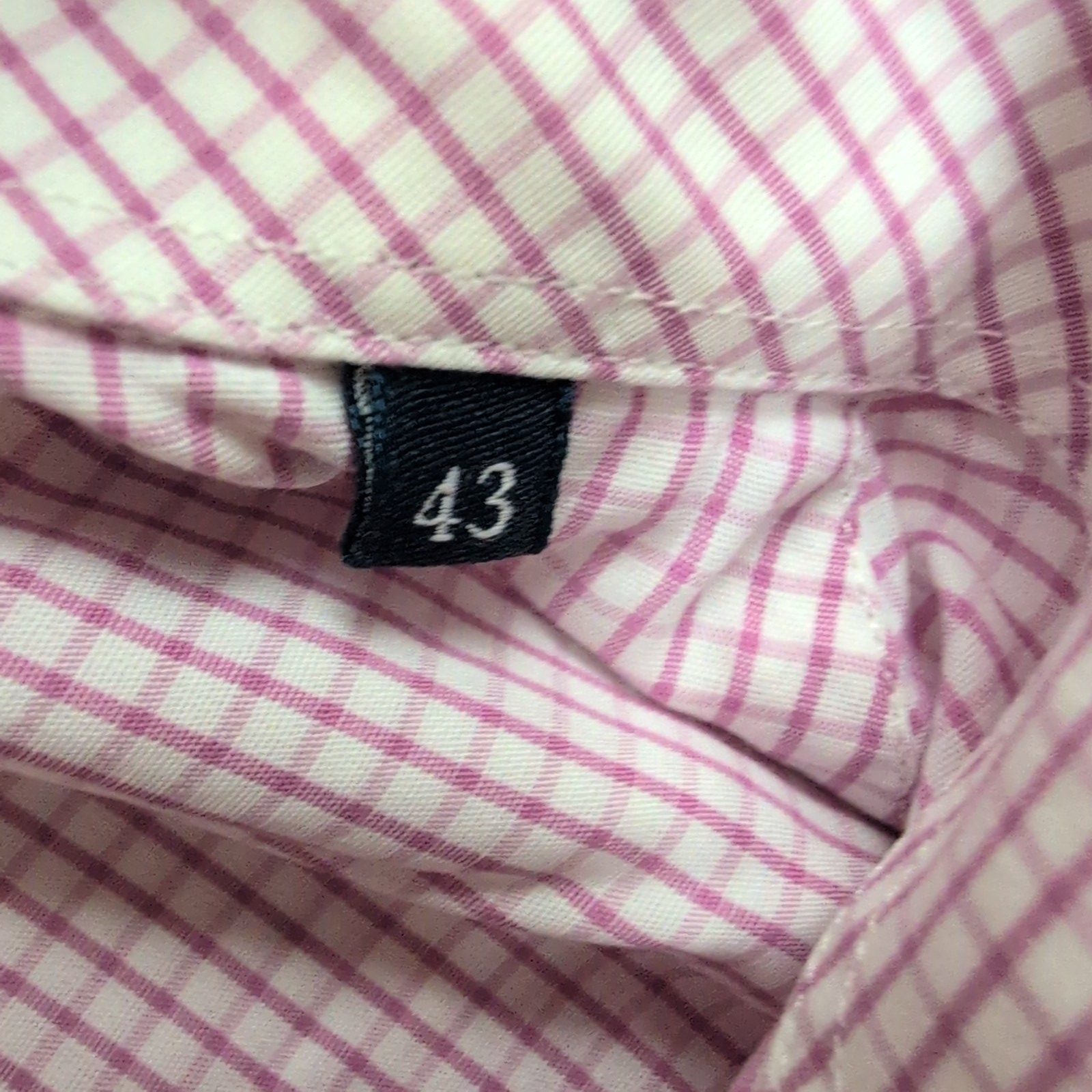 Chemise BURBERRY 100% Coton Rose Fuchsia L Logo Brodé Manches Longues