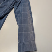 Chemise EDDIE BAUER T.TXL Velours Côtelé Carreaux Bleu Classic Fit Vtg
