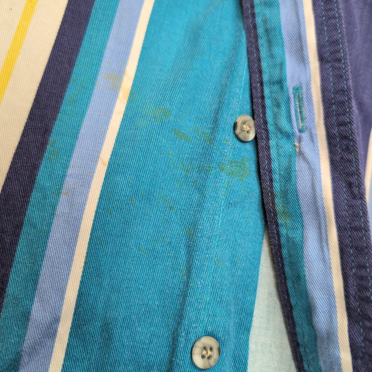 Wrangler chemise western manches courtes rayures vert jaune XXL 100% coton