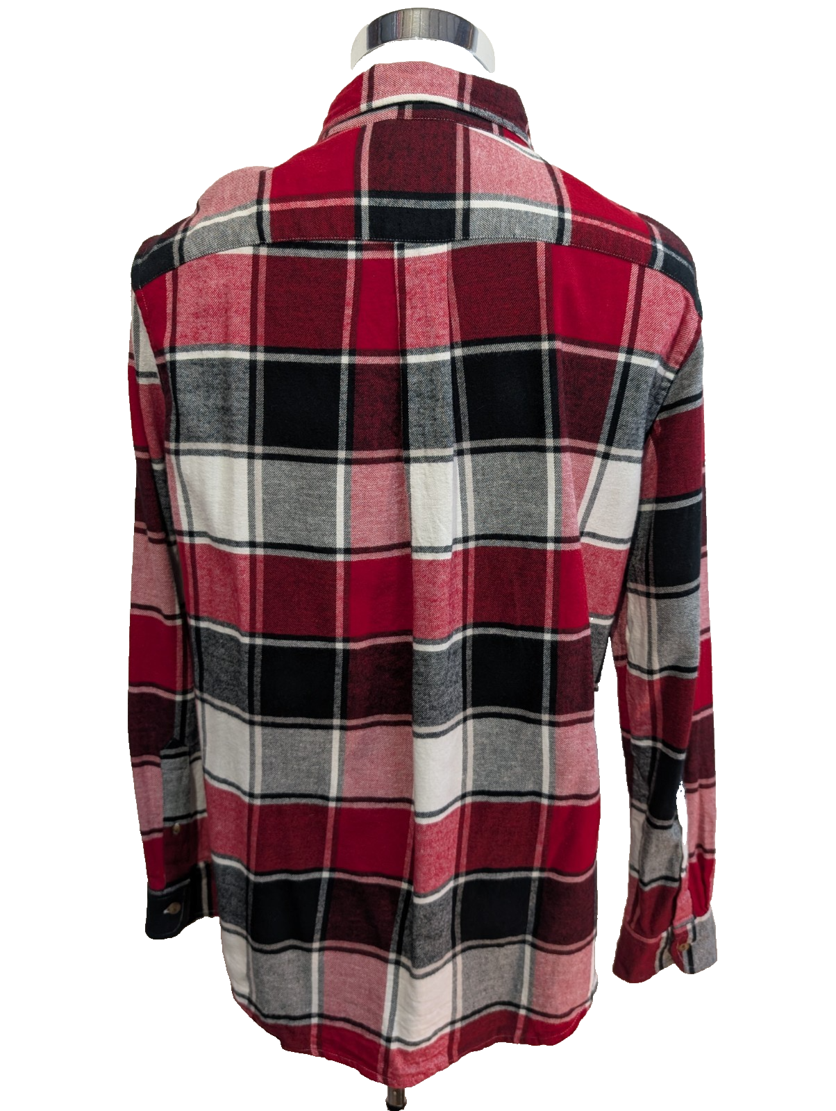 CHAPS Flanelle Rouge Noir M Logo Cuir NEUF VINTAGE 100% Coton | 316S