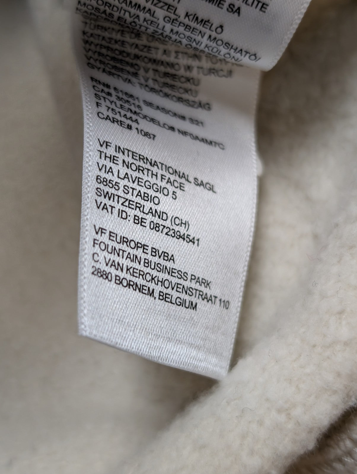 Sweat à capuche The North Face Blanc Cassé Grands Logos Taille S