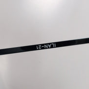 Bar-On® Lunettes de Soleil Ovales Bleues Y2K Branches Fines Métal Rimless