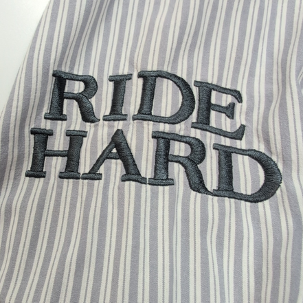 Chemise Harley Davidson M gris rayures aigle brodée Ride Hard biker rare