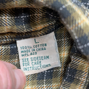 Chemise LEVI'S Flanelle à Carreaux Jaune et Noir Manches Longues - Taille L