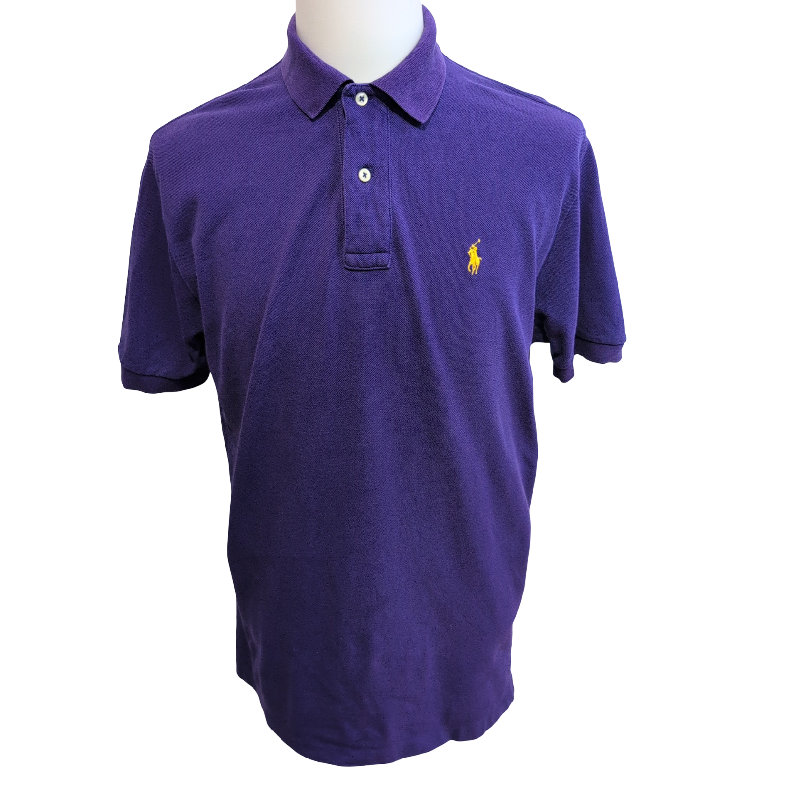 Polo Ralph Lauren Homme M Violet Logo Jaune Polo Manches Courtes