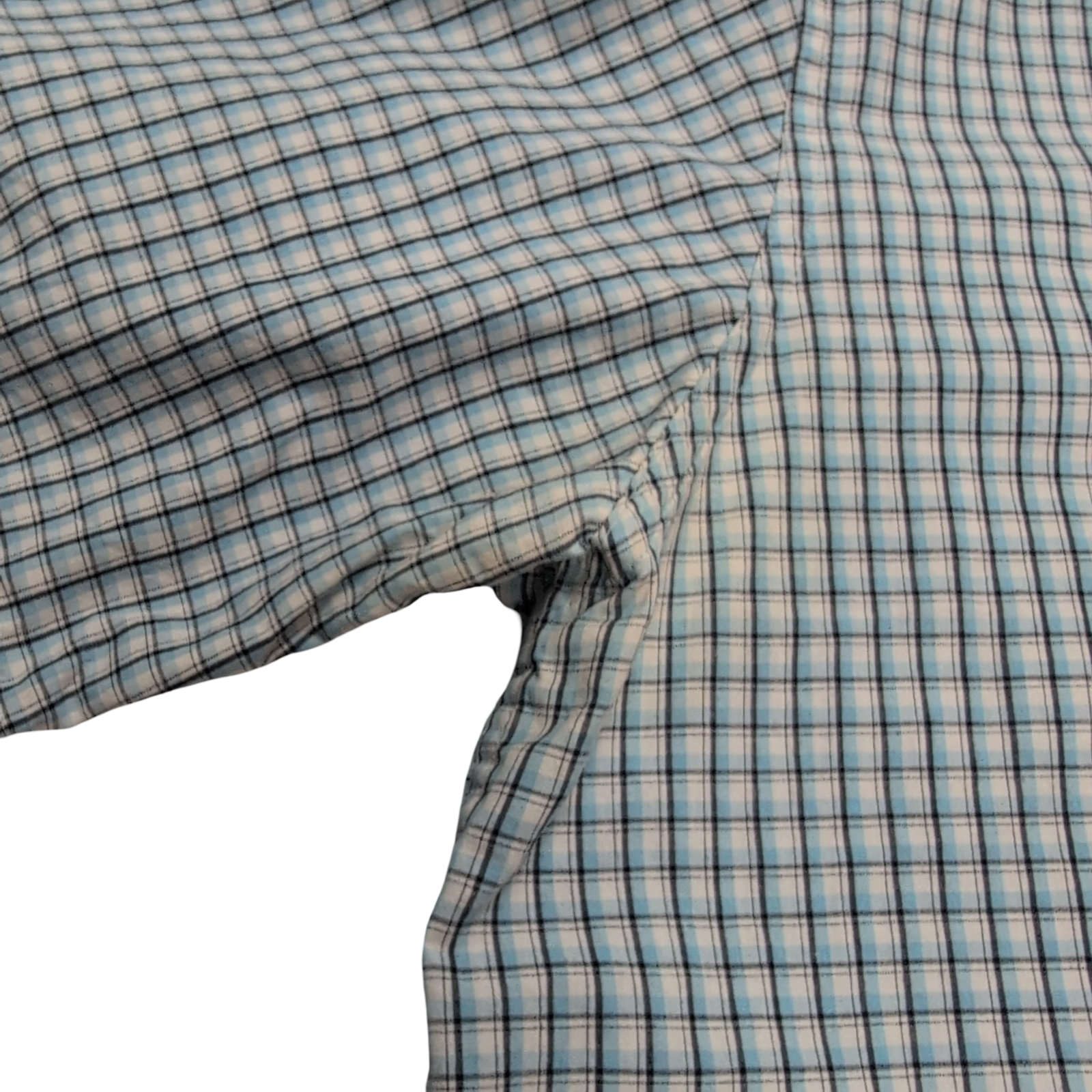 Chemise CHAPS bleue à carreaux manches courtes taille XL #6e