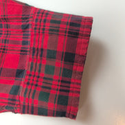 Chemise Ralph Lauren Big Shirt XL carreaux rouge noir logo marine manches longue