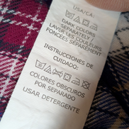 🐻 CHEMISE FLANELLE CHAPS M (M) CARREAUX FUCHSIA BLEU MARINE LOGO BRODÉ